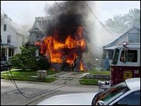 Požár domu New Jersey - USA