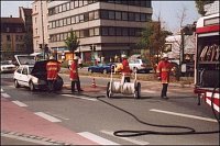Norimberk - zásah profesionálních hasičů