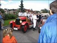 6.8. 2005 veteran Rallye u aut. nádraží - průjezd a soutěže pro účastníky