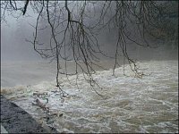 Podhradí nad Dyjí a Vranovská přehrada - stav v úterý odpoledne. 