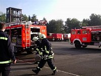 výcvik hasičů na stanici v Hanerbergu