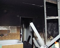 požár prádelny u rodinného domu v Těchlovicích