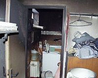 požár prádelny u rodinného domu v Těchlovicích
