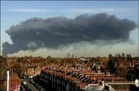 oblak kouře nad Londýnem