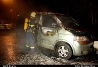 Výmolova, požár osobního automobilu