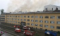 Liazka, patřící hasičskému sboru bulharského hlavního města Sofie u zásahu