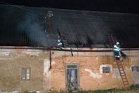 Požár hospodářského stavení - Luková