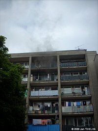 Požár bytu v Kopřivnici