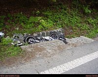 Nehoda motocyklu na Liberecku