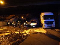Noční požár vozidel v Brně