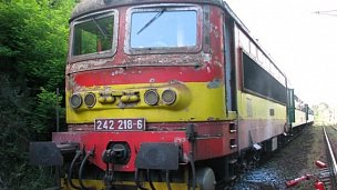 Požár lokomotivy Mileč