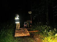 Příprava bobříka - železniční pžejezd na kopci u křížku