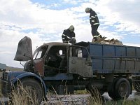 Požár zničil nákladní vozidlo
