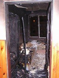 Požár ložnice Krnov