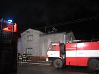požár sazí v komíně - Karlovice