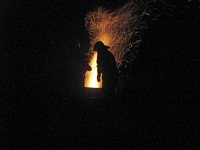 požár sazí v komíně - Karlovice