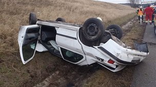 nehoda osobního vozidla na 151. km dálnice D1 ve směru na Prahu