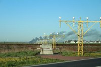 pohled na požár od Kbelského letiště