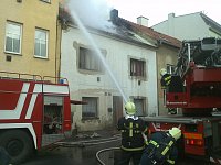 Požár rodinného domu Trmice