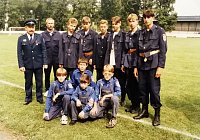 Milevští hasiči při oslavách 125 let od založení sboru. (27.8.1995)