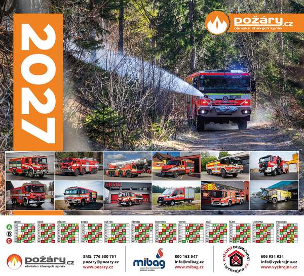 Nástěnný kalendář POŽÁRY.cz 2027