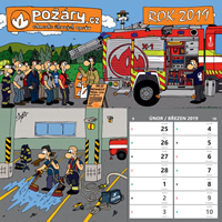 Kalendář POŽÁRY.cz 2019 - stolní s ilustracemi