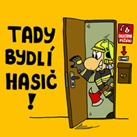 Magnetka - Tady bydlí hasič